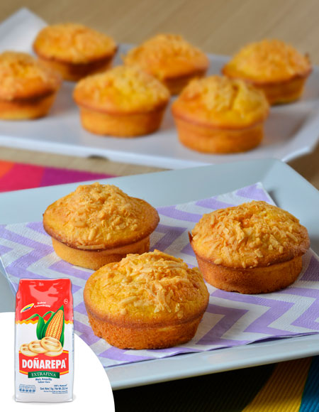 Muffins de maíz Alimentación Saludable