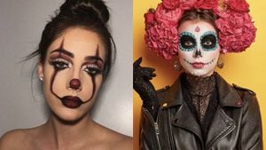 El contraste de colores en ojos, nariz y labios es clave para los maquillajes de Halloween.