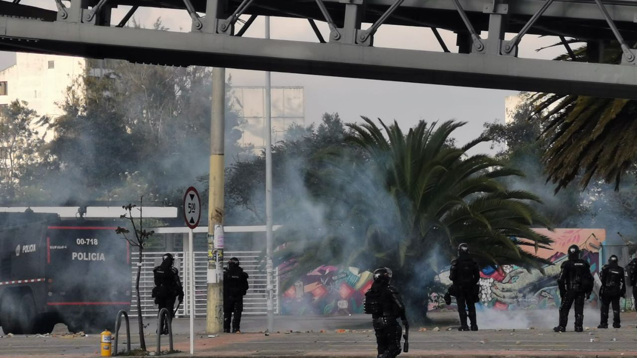Disturbios U. Nacional Bogotá.