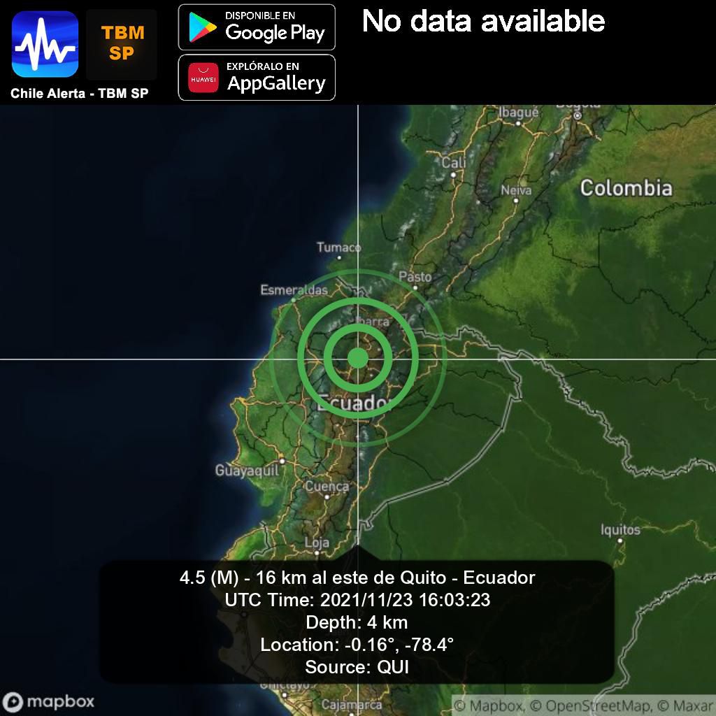 Fuerte temblor sacudió a Ecuador en la mañana de este martes, este fue el epicentro