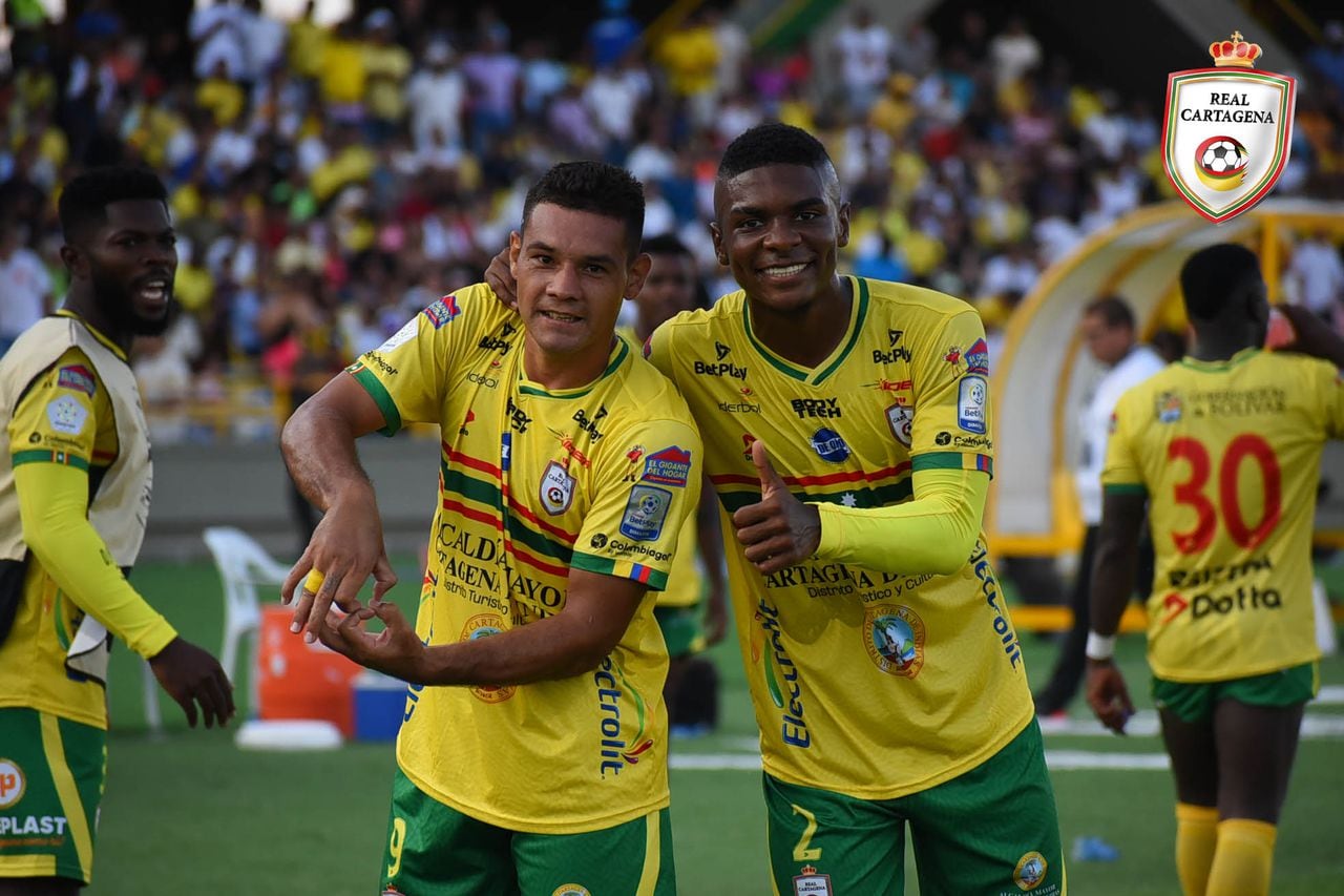 Imagen del triunfo del Real Cartagena contra Bogotá FC por la fecha 5 del Torneo colombiano 2024.