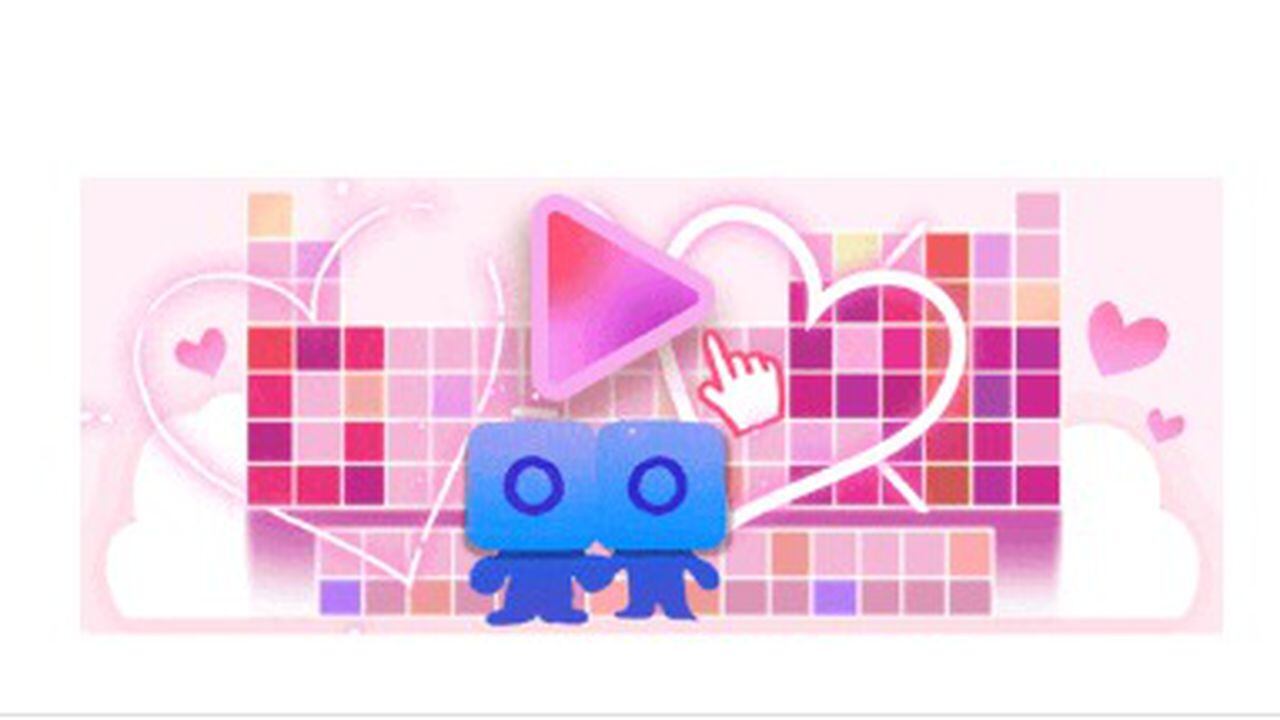 Google se vistió de 'San Valentín'.