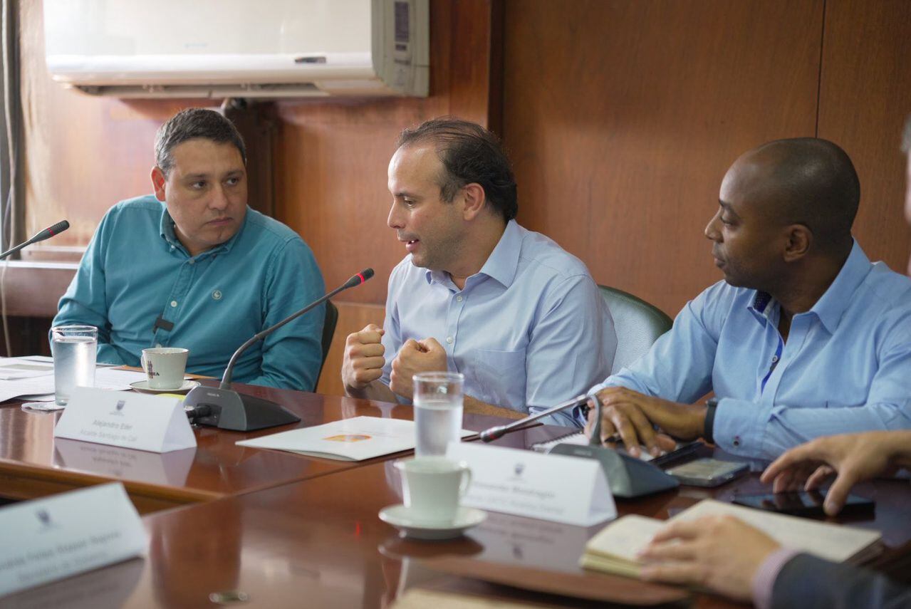 Alcalde de Cali, Alejandro Eder y Ministro TIC, Mauricio Lizcano