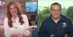 Ana Milena Gutiérrez 'metió la pata' en plena transmisión en vivo en el noticiero de la mañana.