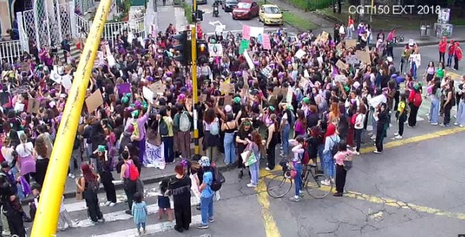 Marchas por el 8 de marzo en Bogotá