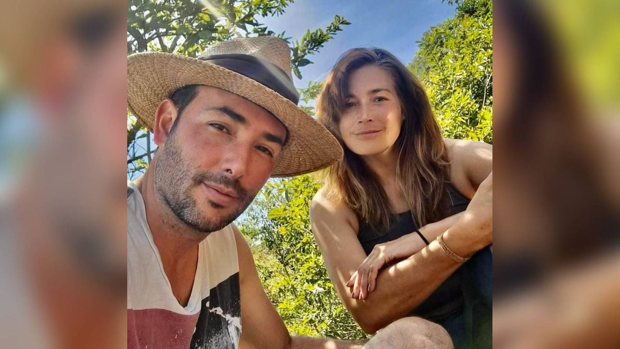 Kathy Sáenz y Sebastián Martínez disfrutando de un día de campo.