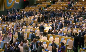 Asamblea de la ONU previo al discurso de Gustavo Petro.