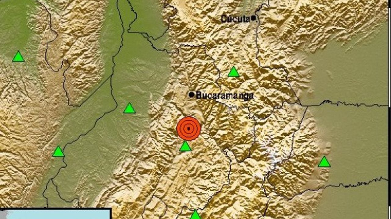 El sismo se registró en el departamento de Santander. Habitantes aseguran que tiembla más de lo normal