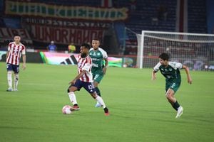 Imagen del partido entre Junior de Barranquilla y Deportivo Cali por la fecha 16 del segundo semestre de la Liga colombiana del 2023.