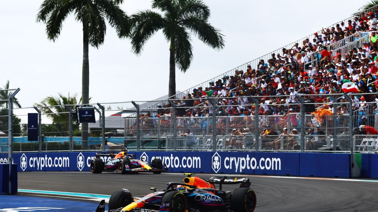 Imagen del Gran Premio de Miami de Formula 1 2023, Max Verstappen y Sergio 'Checo' Pérez