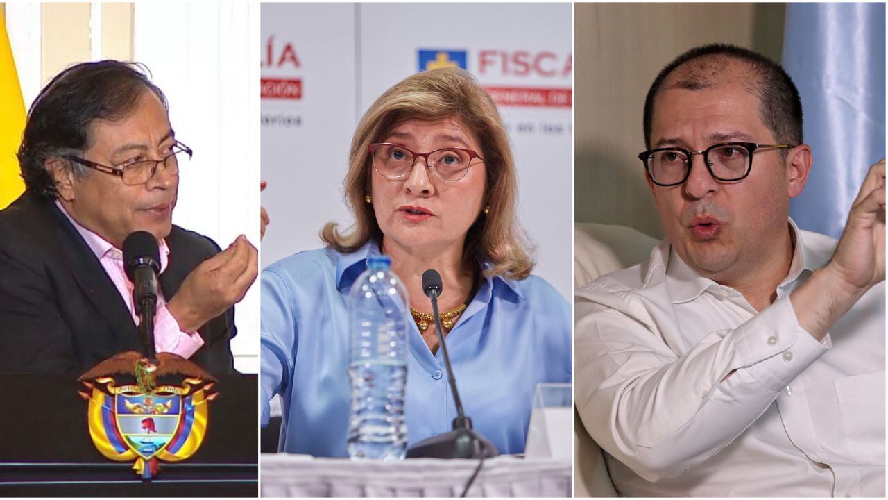 Presidente Gustavo Petro, vicefiscal Martha Mancera y el fiscal General Francisco Barbosa