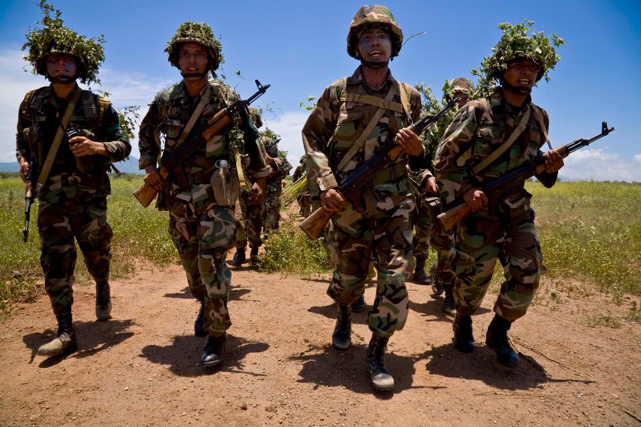 Un ejercicio militar que involucra a la 1ª división de Infantería del ejército de Nicaragua, fundada directamente después del colapso de la dictadura de Somoza, y después de que la Guardia Nacional fuera disuelta en 1979.