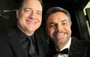 Brendan Fraser, ganador del Óscar, compartió un momento del Óscar con el actor y comediante Eugenio Derbez.