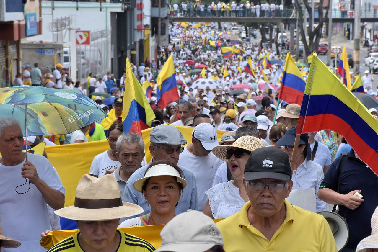 Marchas en contra de las reformas del gobierno del Presidente Gustavo Petro.
