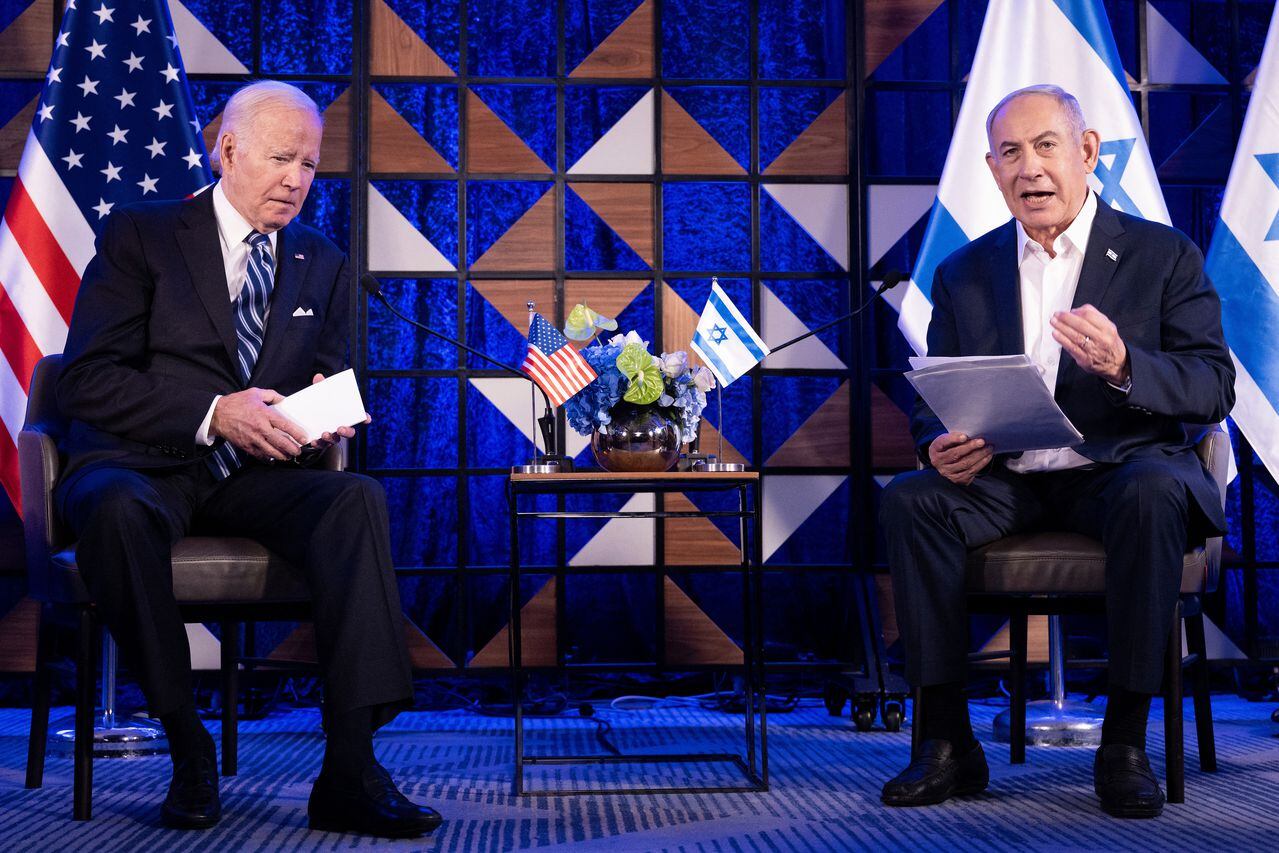 Joe Biden, presidente de Estados Unidos junto a Benjamin Netanyahu, primer ministro de Israel.