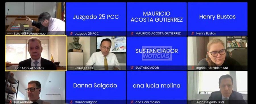 Audiencia por hechos de corrupción en la Ruta del Sol II. Juan Manuel Santos declaró en la audiencia.