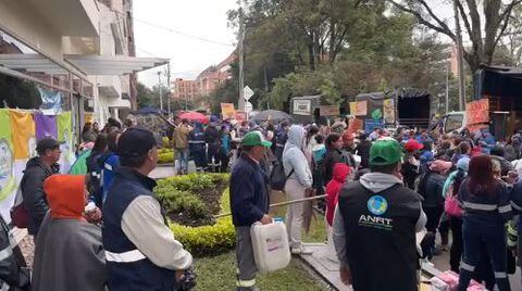 Protesta de recicladores en el norte de Bogotá