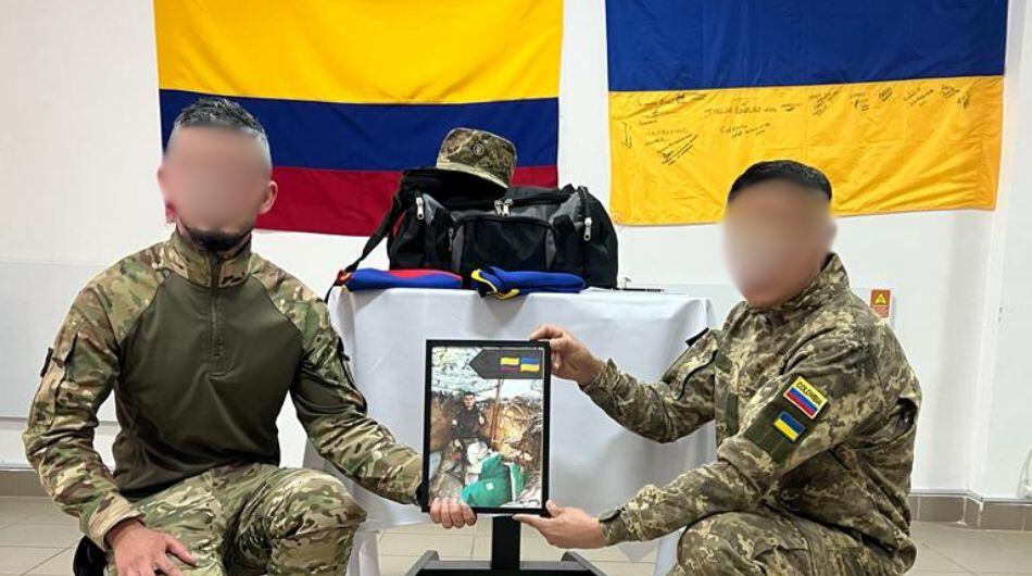 Soldados colombianos reclutados en Ucrania.