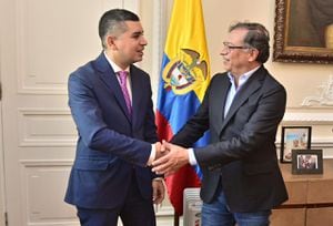 El presidente de Colombia, Gustavo Petro, se reunió con el presidente de Asobancaria, Jonathan Malagón.