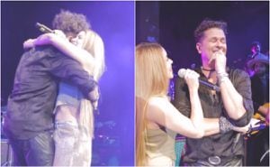 Shakira sorprendió a Carlos Vives en pleno concierto en Miami, pero él no tenía ni idea que esto ocurriría.