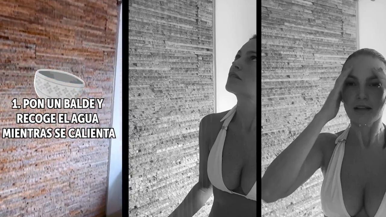 Juliana Galvis grabó un video bajo la estrategia de 'Así se baña Bogotá'