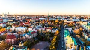 Vista panorámica de Helsinki, capital de Finlandia, en Europa