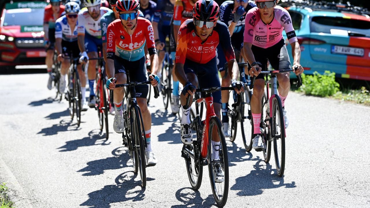 LA-CRUZ-DE-LINARES, SPAIN - SEPTEMBER 14: Egan Bernal of Colombia and Team INEOS Grenadiers competes in the breakaway during the 78th Tour of Spain 2023, Stage 18 a 178.9km stage from Pola de Allande to La Cruz de Linares 840m / #UCIWT / on September 14, 2023 in La Cruz de Linares, Spain. (Photo by Tim de Waele/Getty Images)