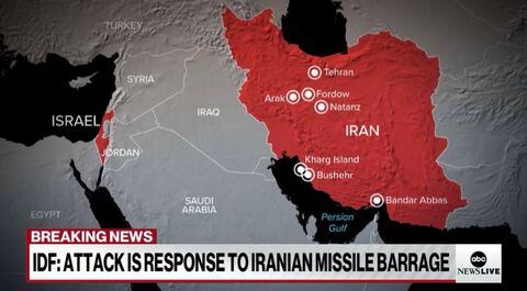 Medios estatales iraníes informan que el ataque aéreo de esta noche por parte de la Fuerza Aérea de Israel podría haber tenido como objetivo la 8va Base Aérea Táctica en el Aeropuerto Internacional de Isfahán.