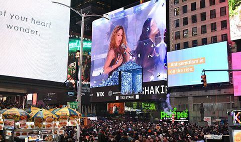 Shakira sorprendió a su público en Nueva York, Estados Unidos.