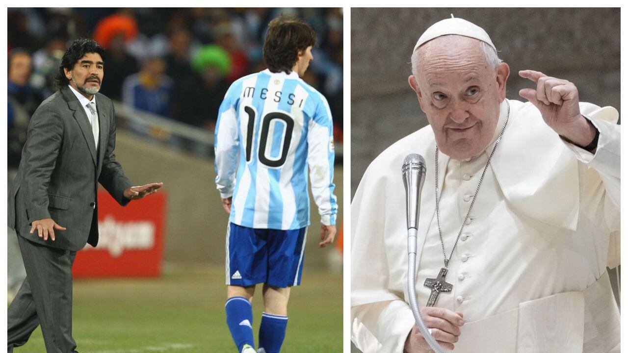 El Papa Francisco respondió si prefiere a Messi o Maradona