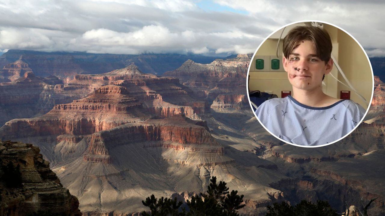 El adolescente sobrevivió tras caer del Gran Cañon en Estados Unidos.