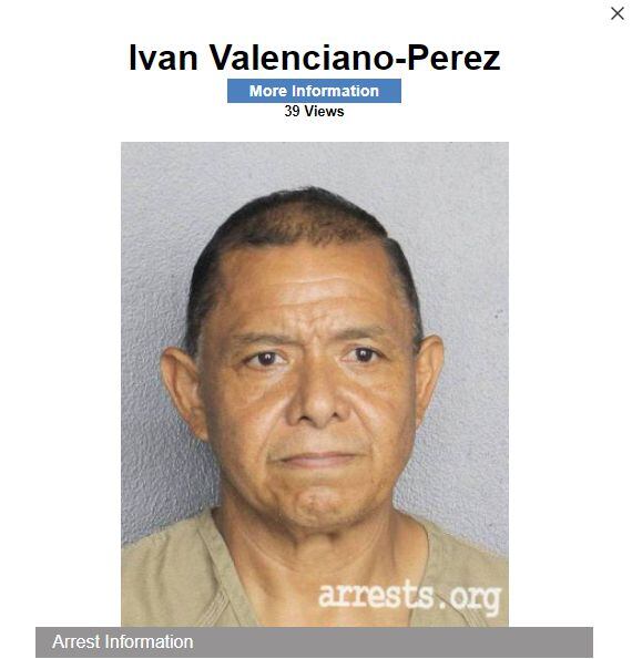 Iván René Valenciano, arrestado el 30 de octubre de 2023.