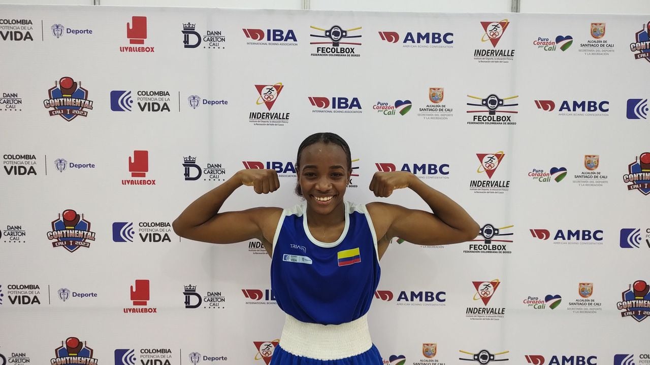 Isaura Quiñones, boxeadora vallecaucana destacada en el Campeonato Continental de boxeo Junior, Juvenil y Élite 2023.