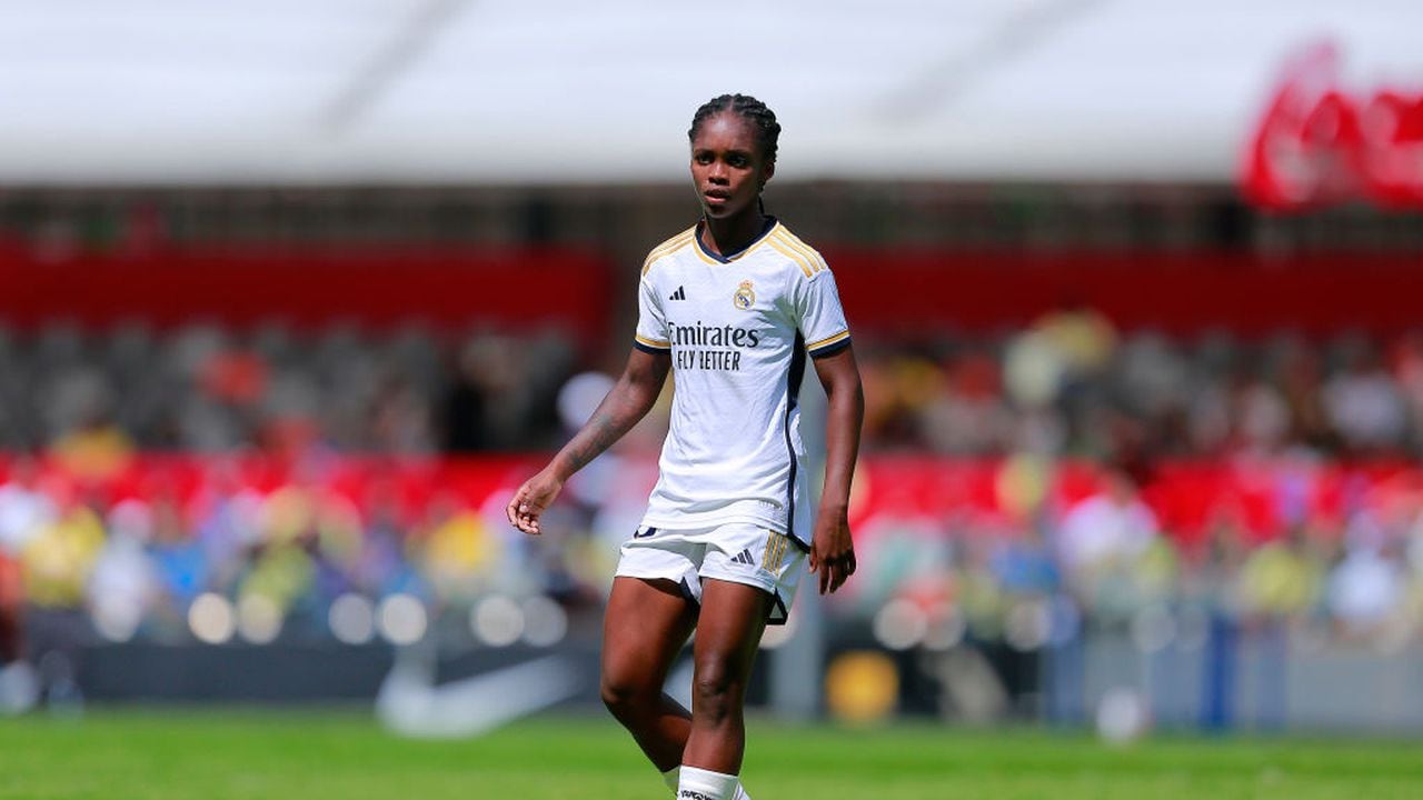 MEXICO CITY, MEXICO - SEPTEMBER 3: Linda Caicedo of Real Madrid looks on during the friendly match between America Women and Real Madrid Women at Azteca Stadium on September 3, 2023 in Mexico City, Mexico. (Photo by Mauricio Salas/Jam Media/Getty Images)