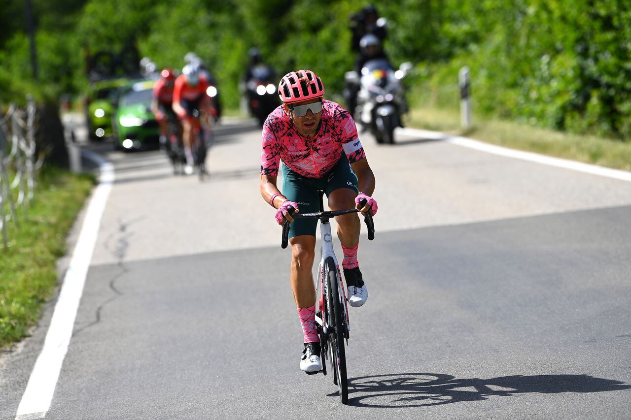 Rigoberto Urán en solitario en la etapa 3 del Tour de Suiza.