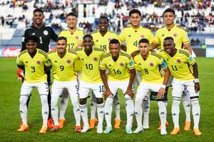 SAN JUAN, ARGENTINA - JUNE 3: Colombia ante ltalia en el Mundial Sub-20 el 3 de junio de 2023 en San Juan, Argentina. (Photo by Martin Fonseca/Eurasia Sport Images/Getty Images)