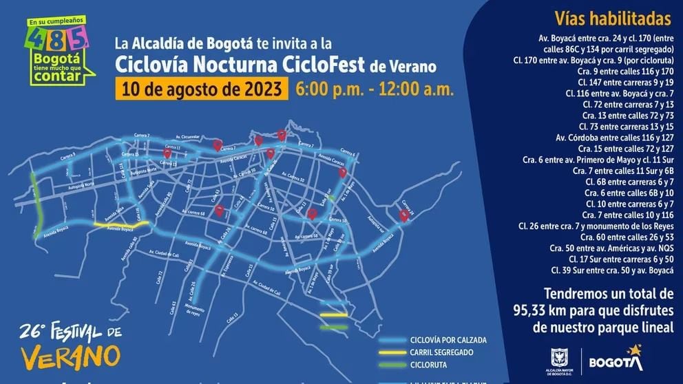 Este evento hace parte de la celebración de los 485 años de Bogotá.