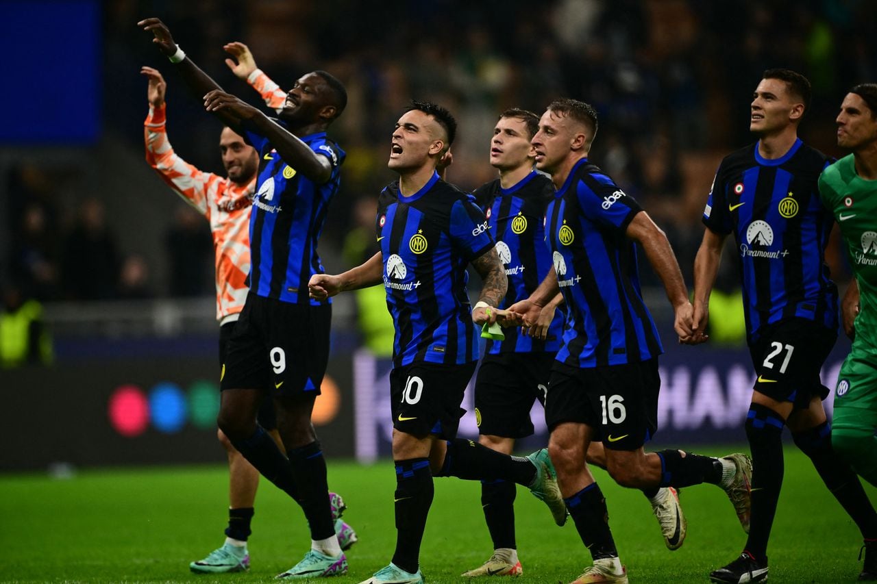 Imagen del partido Inter de Milan vs. salzburgo, por la Champions league 2023-2024.