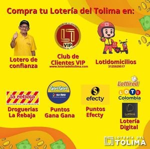 Estos son los diferentes puntos de venta donde puede adquirir su billete de la Lotería del Tolima.