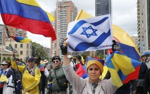 Marcha Reserva moral de Colombia
Protesta, reserva militar 
en contra del Gobierno de Gustavo Petro Apoyo a Israel
