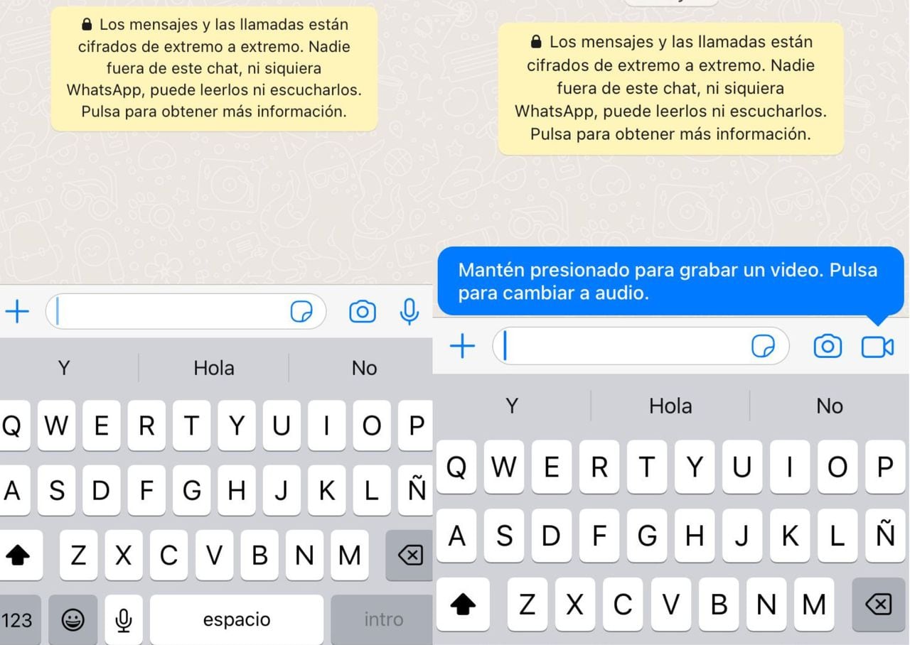 La nueva actualización de WhatsApp es intuitiva y permite enviar mensaje en forma de video.