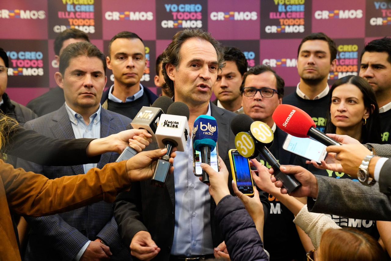 El excandidato presidencial Federico Gutiérrez, en la presentación de su partido político.