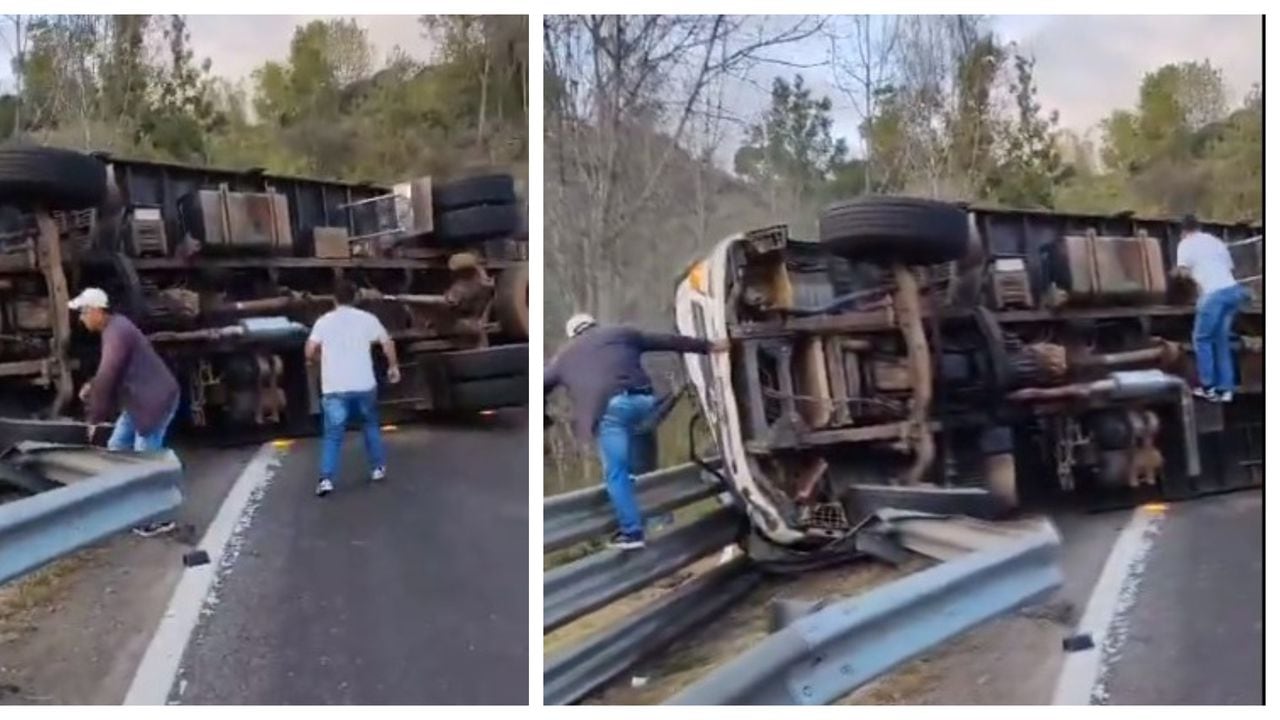 Accidente camión vía Bogotá - Villavicencio