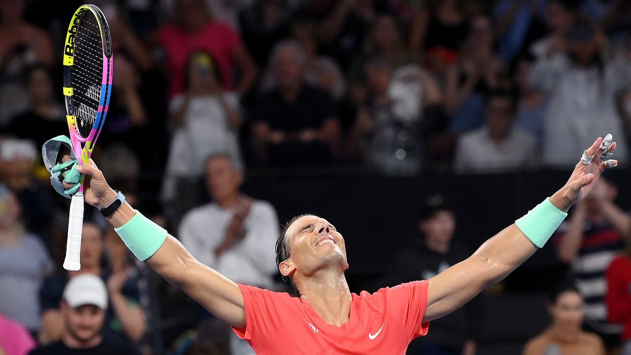Rafael Nadal en su retorno a competencias.