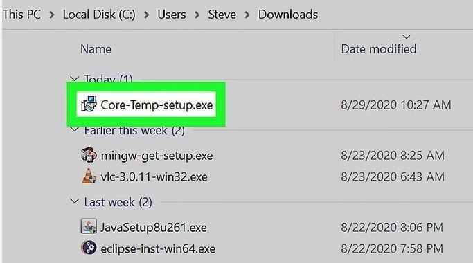 El programa Core Temp cuenta con una aplicación gratuita para Windows que muestra la temperatura de la CPU de tu PC.