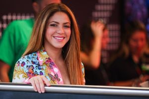 La cantante colombiana Shakira, asiste al Gran Premio de F1 de España en el Circuito de Barcelona-Catalunya el 4 de junio de 2023 en Barcelona, ​​España.