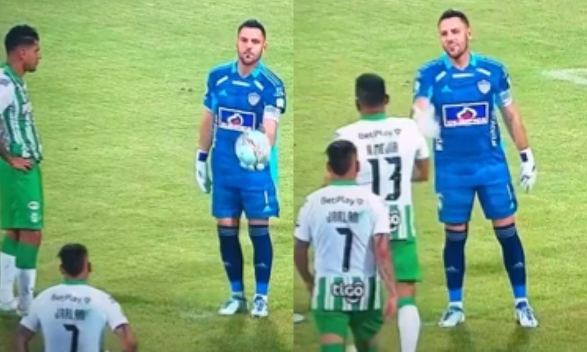 Sebastián Viera y Jarlan Barrera. Foto: Captura de pantalla Win Sports.