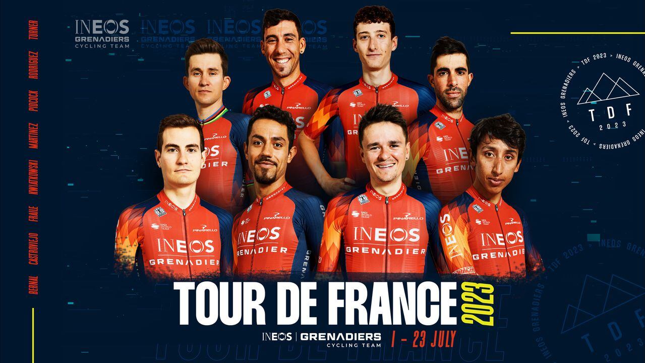 El equipo del Ineos Grenadiers para el Tour de Francia 2023