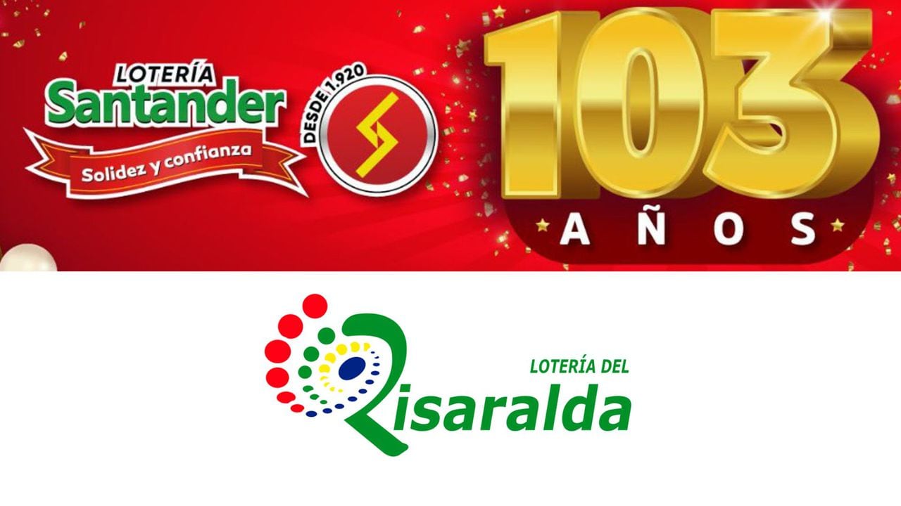 Logos de las loterías de Santander y Risaralda.