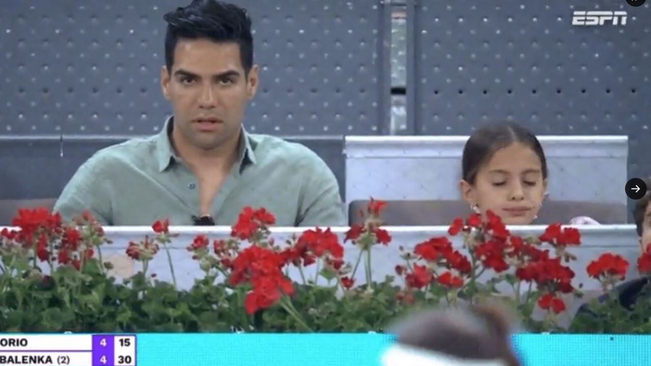 Falcao García, presente en el partido de Camila Osorio en el Masters 1000 de Madrid.